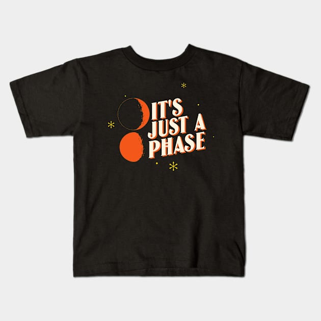 It's Just a Phase Moon Two Kids T-Shirt by Expanse Collective